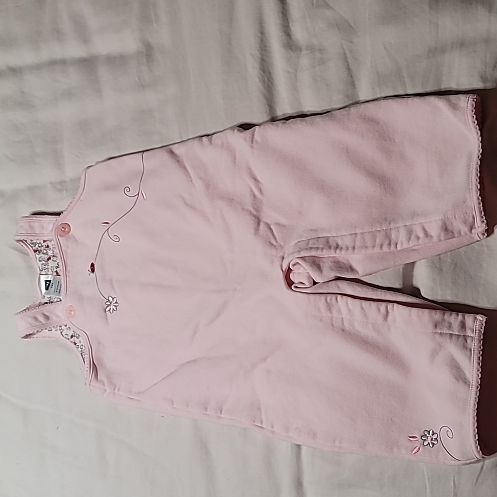 Children girls pink baby gap 6-12‎ months jersey bib overall